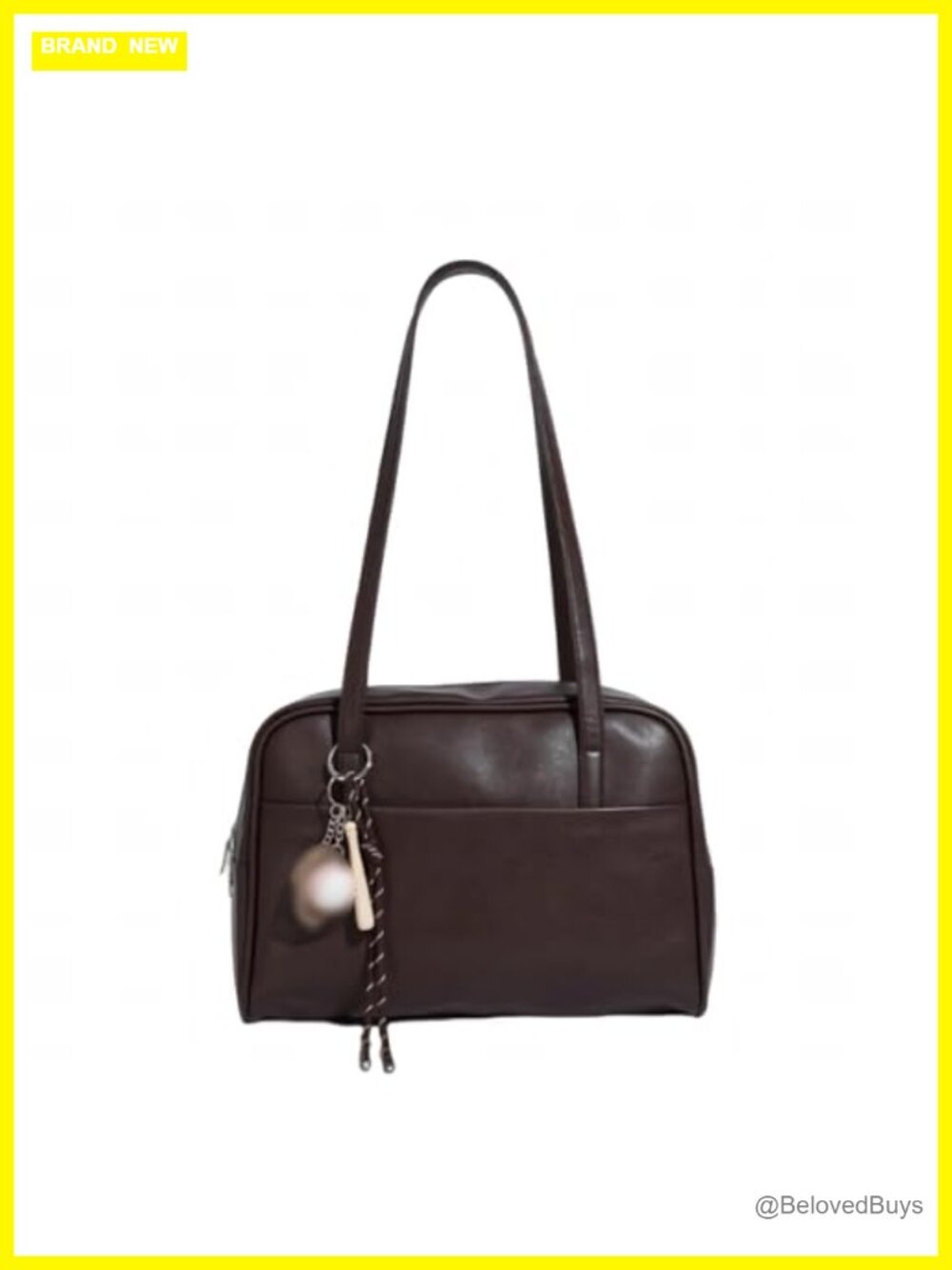 PU Leather Hobo Shoulder Bag Retro Zip Square Purse